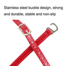3 Pairs Cross Section High Heels Leather Shoes Anti-Heel Laces(Rose Red)