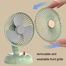 F10 Portable Quiet Desktop Retro Moving Head USB Fan(Milk White)