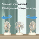 F10 Portable Quiet Desktop Retro Moving Head USB Fan(Milk White)