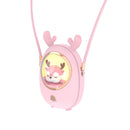 Star Pet Hanging Neck Fan USB Hand-Held Silent Luminous Fan(Pink)