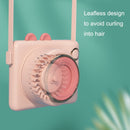 GL106 USB Rechargeable Hand-Held Portable No-Leaf Mini Camera Fan, Style Rabbit (Pink)