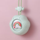 Summer Mini USB Portable Hanging Neck Fan, Style:(Rainbow (Green))