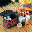 COOLCAMP 9 In 1 Outdoor Camping Seasoning Bottle Set BBQ Travel Portable Seasoning Box