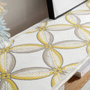 Home TV Cabinet Shoe Cabinet Chenille Polyester Tassel Tablecloth, Size: 35x220cm(Blue Geometry)