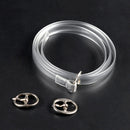 5 Pairs Long Transparent Laces Invisible Anti-Heel Shoelaces(Transparent)
