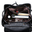M58-2 Soft Leather Anti-theft Simple Large Capacity Backpack(Red)