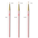 3 Sets 3 In 1 Electric Plating Rod Manicure Pencil(Rose Gold)