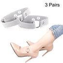 3 Pairs High Heels Fixing Anti-Straps Lace Non-Slip Belt Decorative Buckle(Grey)