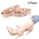3 Pairs High Heels Fixing Anti-Straps Lace Non-Slip Belt Decorative Buckle(Lotus Root Starch)