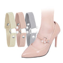 3 Pairs High Heels Fixing Anti-Straps Lace Non-Slip Belt Decorative Buckle(Light Brown)