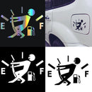 10 PCS Pull Fuel Tank Pointer To Full Hellaflush Reflective Vinyl Car Sticker(Silver White)