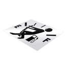 10 PCS Pull Fuel Tank Pointer To Full Hellaflush Reflective Vinyl Car Sticker(Silver White)
