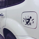 10 PCS Pull Fuel Tank Pointer To Full Hellaflush Reflective Vinyl Car Sticker(Silver White)