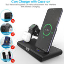 SY-011 15W Wireless Fast Charge Stand Clock Three-in-One Folding Wireless Charger( White )