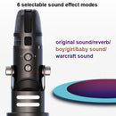 M9 RGB Condenser Microphone Built-in Sound Card,Style: Computer+Type-C+8pin