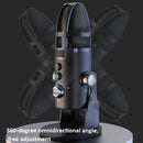 M9 RGB Condenser Microphone Built-in Sound Card,Style: Computer+Type-C+8pin