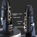 M9 RGB Condenser Microphone Built-in Sound Card,Style: Computer+Type-C+ 32G+3m Headphone