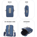 Baellerry Men Shoulder Bag Simple Casual Large Capacity Messenger Bag Business Zipper Wallet(Black)