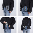 Baellerry Men Shoulder Bag Simple Casual Large Capacity Messenger Bag Business Zipper Wallet(Black)