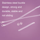 5 Pairs Transparent Silicone Invisible High Heels Leather Shoes Anti-Heel Laces(Transparent)