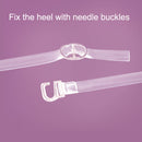 5 Pairs Transparent Silicone Invisible High Heels Leather Shoes Anti-Heel Laces(Transparent)