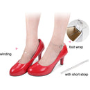 5 Pairs Transparent Silicone Invisible High Heels Leather Shoes Anti-Heel Laces(Transparent)