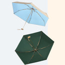 Small Golden Umbrella Titanium Alloy Flat Umbrella Mini Sun And Rain Umbrella Sunshade(Ink Green)