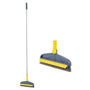 2 PCS Hard Bristle Crevice Brush Long Handle Floor Brush Wiper,Style: 3-section Rod(Deep Blue)