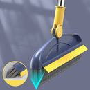 2 PCS Hard Bristle Crevice Brush Long Handle Floor Brush Wiper,Style: 3-section Rod(Deep Blue)