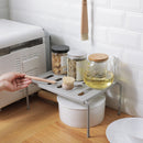2460 Retractable Multifunctional Kitchen Shelf(White)