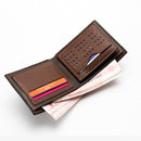 Baellerry Men Short Wallet Multi-card Lychee Pattern Business Wallet(Black)