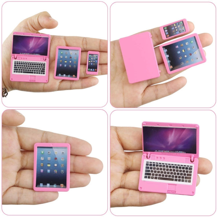 1: 6 Doll House Mini Mobile Phone + Laptop + Tablet Set(BW730)