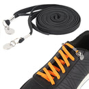 1 Pair Sports Casual Color Stretch Free Shoe Lace(Black)