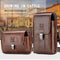 BULL CAPTAIN Multifunctional Leather Mobile Phone Small Waist Bag For Men(Horizontal Brown)