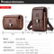 BULL CAPTAIN Multifunctional Leather Mobile Phone Small Waist Bag For Men(Horizontal Brown)