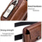 BULL CAPTAIN Multifunctional Leather Mobile Phone Small Waist Bag For Men(Horizontal Brown)