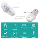 TWS On-Ear Sound Amplifier Hearing Aid with Charging Compartment(Black)