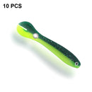 10 PCS Luya Bait Loach Bionic Bait Fishing Supplies, Specification: 2G / 6.7cm(Ink Green)