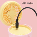 Cartoon Cute Cream Children USB Portable Handheld Fan(Yellow)