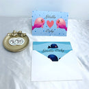 6 PCS / Set Pink and Blue Whale Baby Party Invitation Card(As Show)