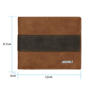 MenBense Large Capacity Short Multi-Card Matte Wallet(Dark Brown)