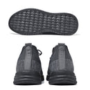 D06 Men Spring Flying Knitting Shoes Lace Up Sports Casual Shoes, Size: 43(Black)