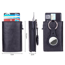 RFID Keychain Tracker Cover Locator Card Holder Wallet for AirTag(Apricot)