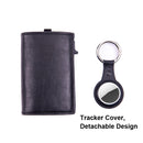 RFID Keychain Tracker Cover Locator Card Holder Wallet for AirTag(Apricot)