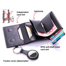 RFID Keychain Tracker Cover Locator Card Holder Wallet for AirTag(Apricot)