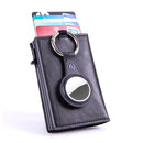 RFID Keychain Tracker Cover Locator Card Holder Wallet for AirTag(Apricot)