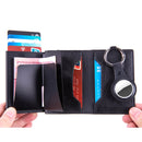 RFID Keychain Tracker Cover Locator Card Holder Wallet for AirTag(Apricot)