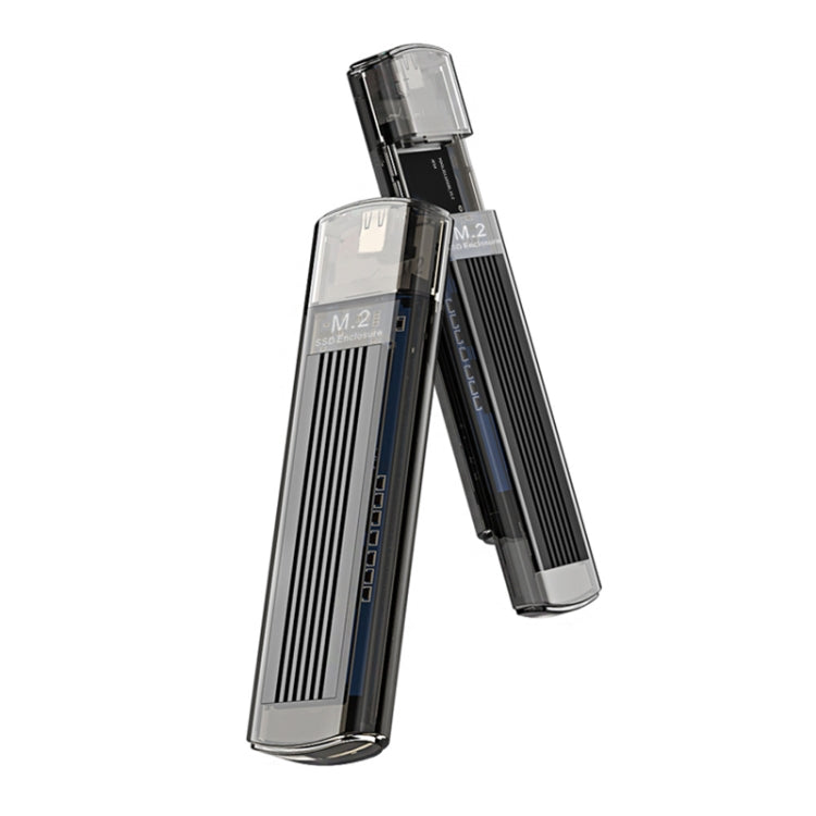 NVME / NGFF M.2 Solid State SSD Mobile Single Protocol External Transparent Hard Disk Box(Silver)