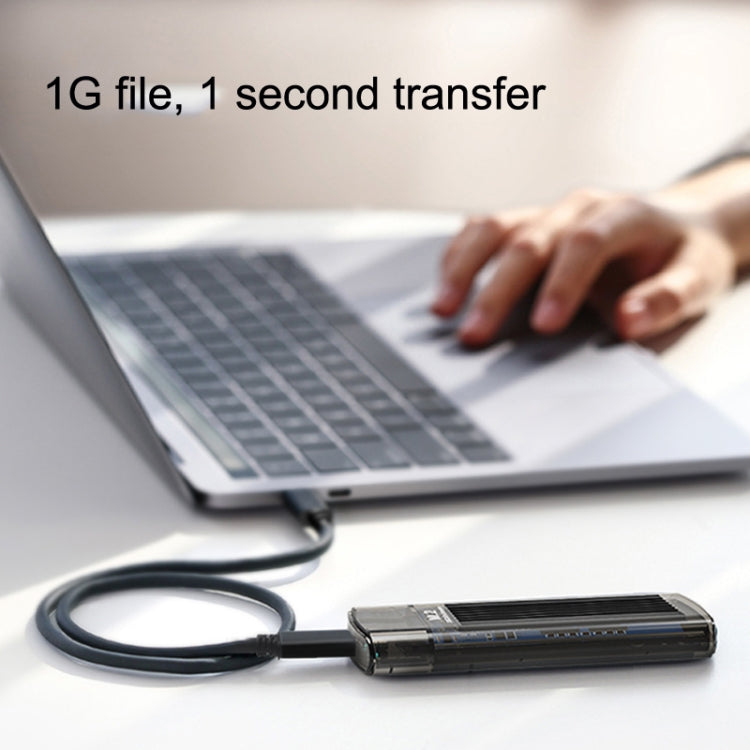 NVME / NGFF M.2 Solid State SSD Mobile Single Protocol External Transparent Hard Disk Box(Silver)