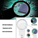 Desktop Multifunctional Chip Welding Repair Inspection Magnifying Glass with LED Light(Black)